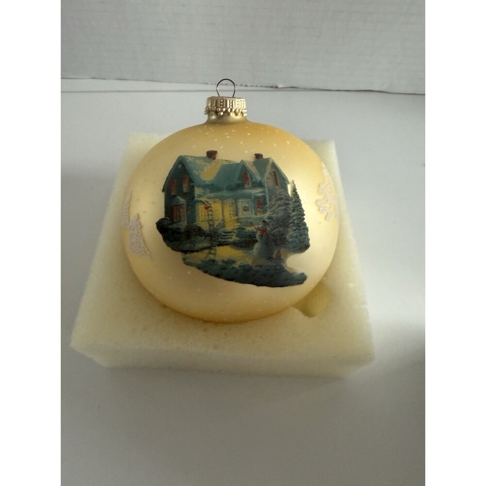 THOMAS KINKADE Painter Of Light Brushworks Collection Christmas Ornament Holiday